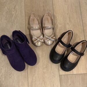 Three Pairs of Girls Dress Shoes